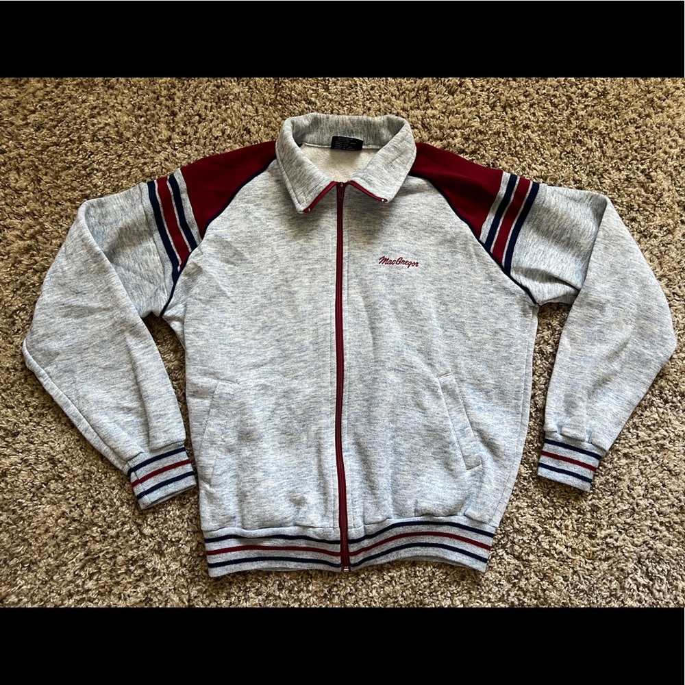 Vintage Macgregor Full Zip Athletic Tennis Jacket Size Large